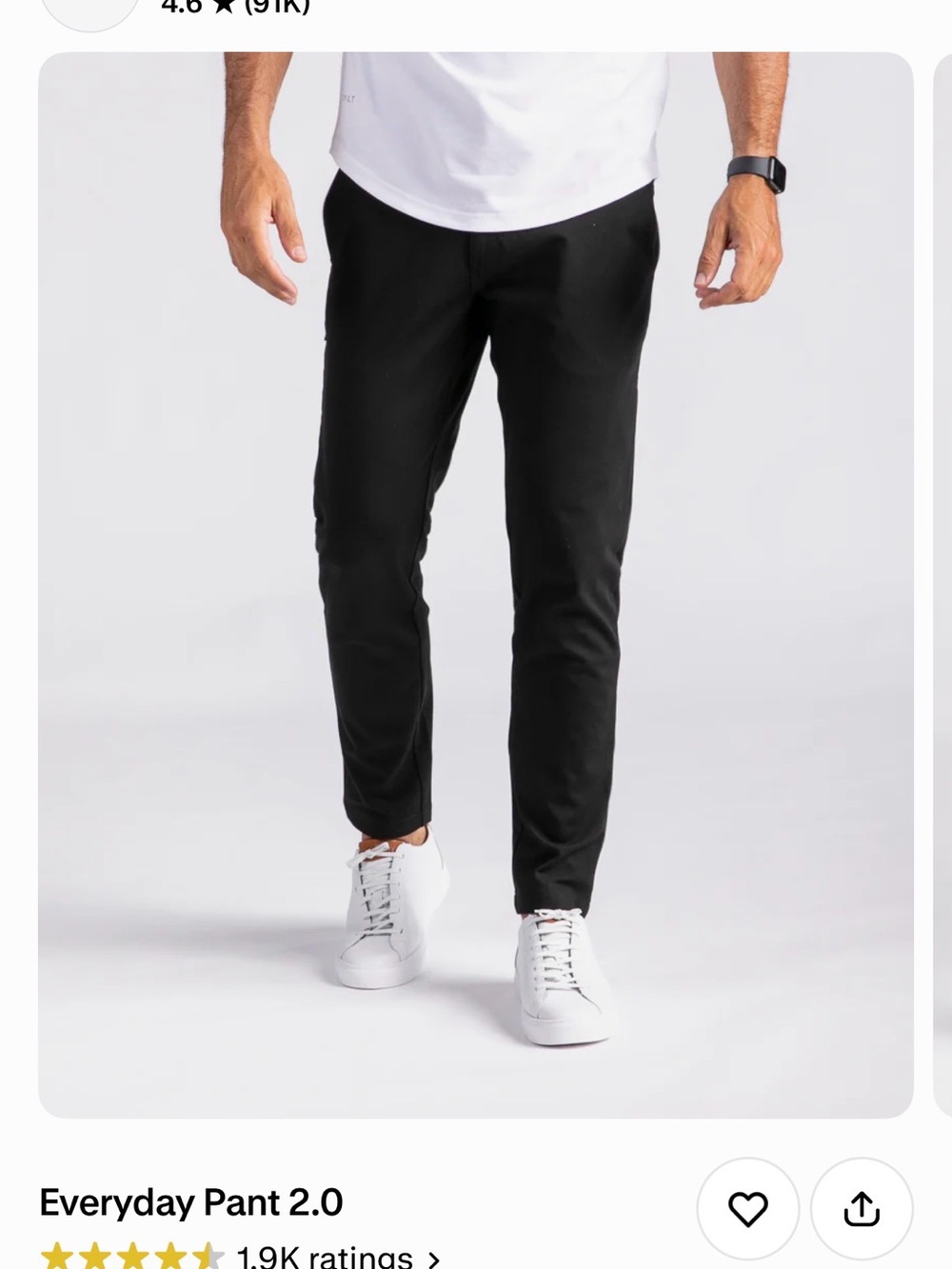 BYLT Basics Black Chino Pants